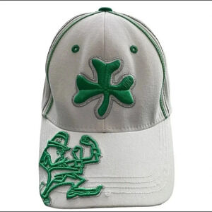 Vintage 90s Notre Dame Top of the World  baseball cap, white & green